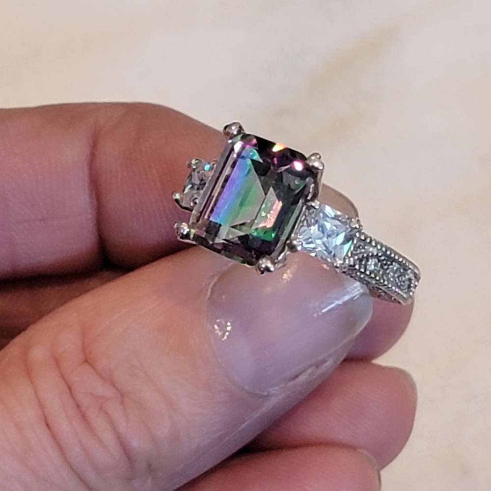 Rainbow Topaz Ring - image 2